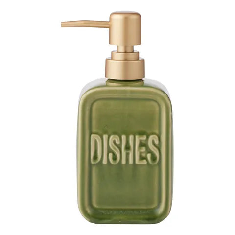 Dishes Ceramic Soap Dispenser- Olive