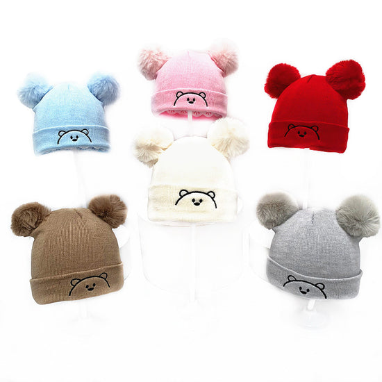 Baby Bear Beanie with Pom Pom