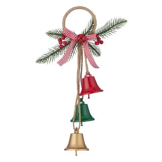 Holly Door Hanging w Bells