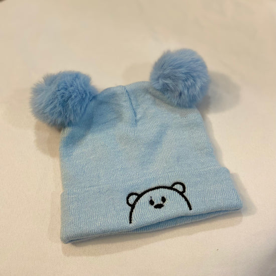 Baby Bear Beanie with Pom Pom