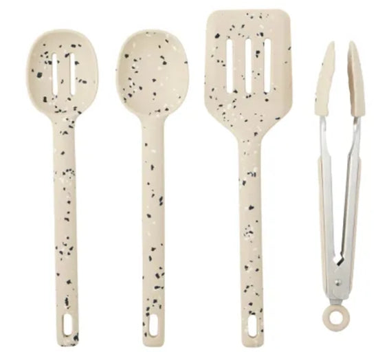 Gem 4-Piece Silicone & Stainless Steel Tool Set