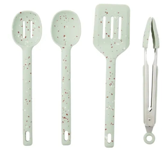 Gem 4-Piece Silicone & Stainless Steel Tool Set