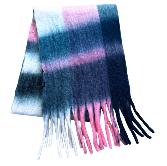 Luxury Chunky Check Fluffy Scarf