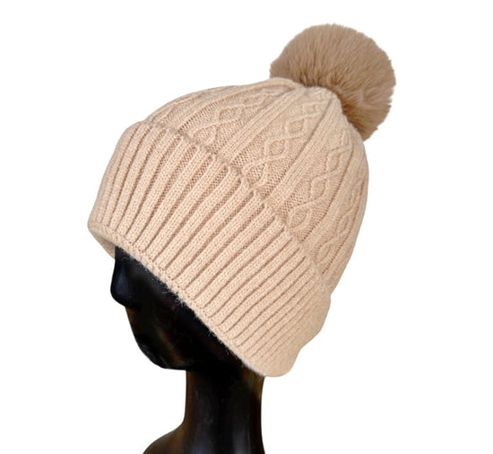 Knit Pom Pom Beanie