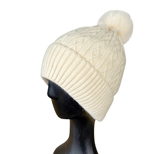 Knit Pom Pom Beanie