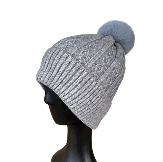 Knit Pom Pom Beanie
