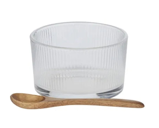 Dritta Glass Bowl & Spoon