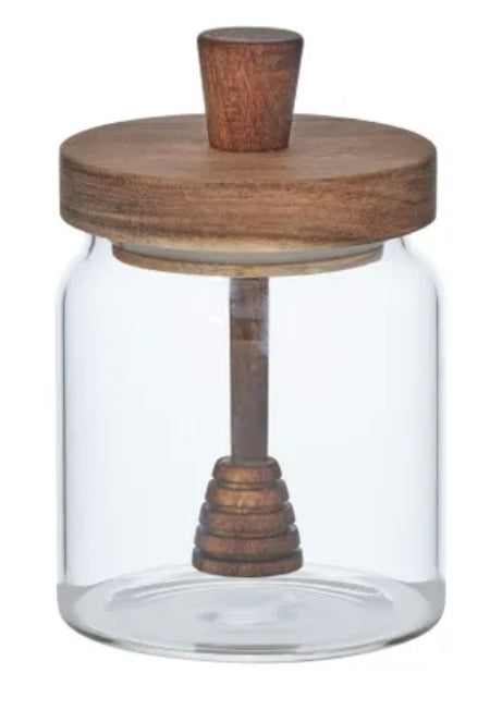 Wooden Honey Jar