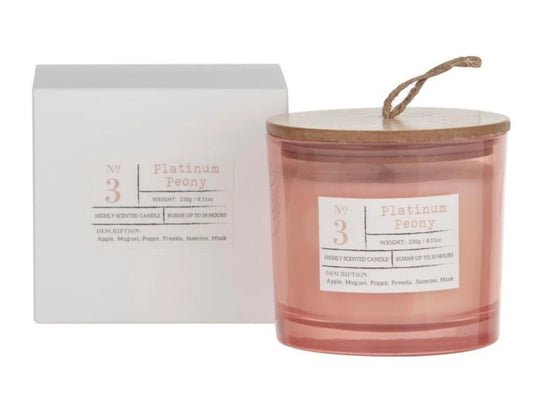 Amalfi Platinum Peony Scented Candle