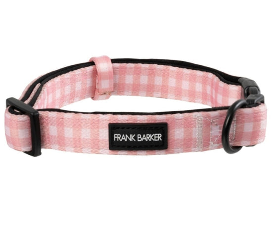Frank Barker Pink Gingham Dog Collar