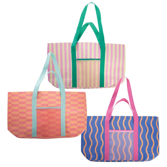 Carry All Beach Bag- Pink and Green