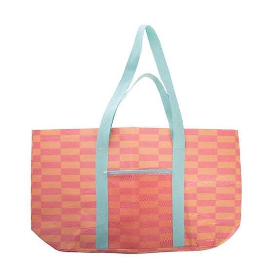 Carry All Beach Bag- Orange and Pink