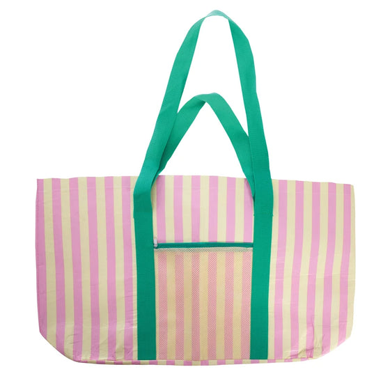 Carry All Beach Bag- Pink and Green