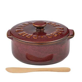 Loire Ceramic Brie Baker - Burgandy