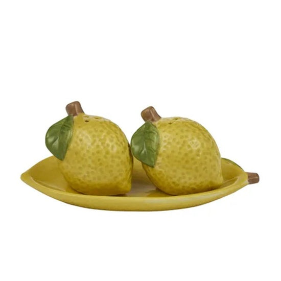 Limone 3pce Ceramic salt & pepper set