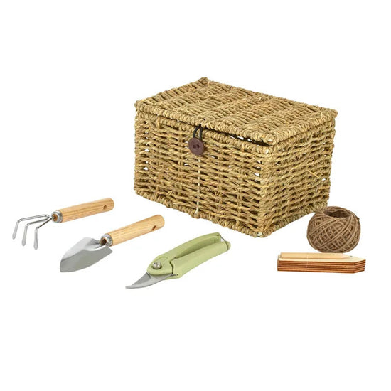 Dotti Set/6 Garden Tools with Basket