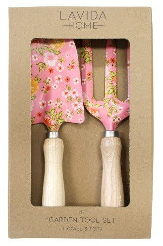 The Pink Floral Garden Tool Set