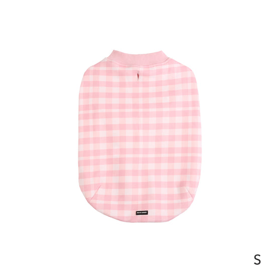 Frank Barker Pink Gingham Dog Coat Medium