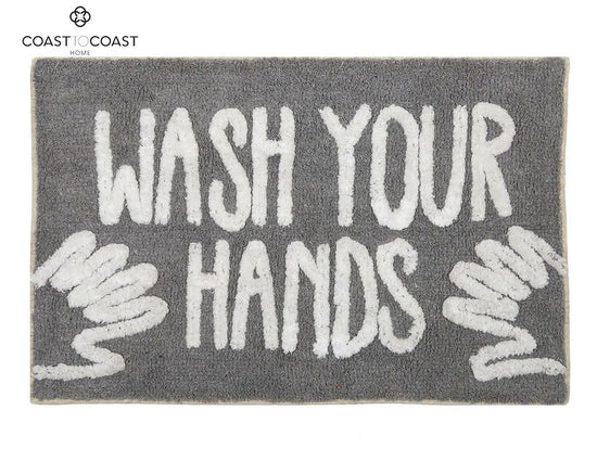 Wash your hands Cotton Bathmat