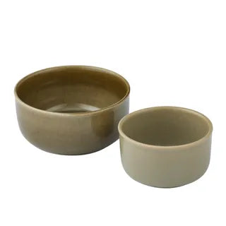 Calice 2pce Ceramic Bowl Set - Olive