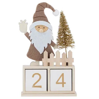 Santa Advent Calendar Wood