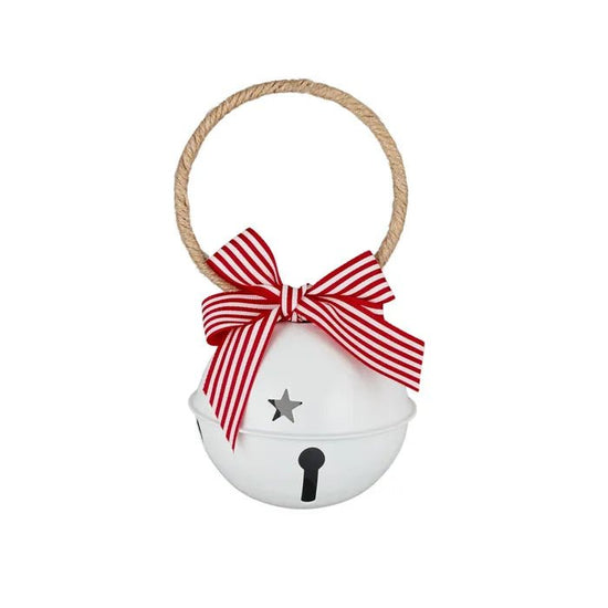 Metal Bell Doorhanger- White